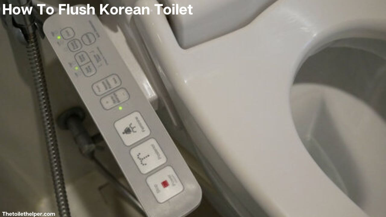 how to flush Korean toilet